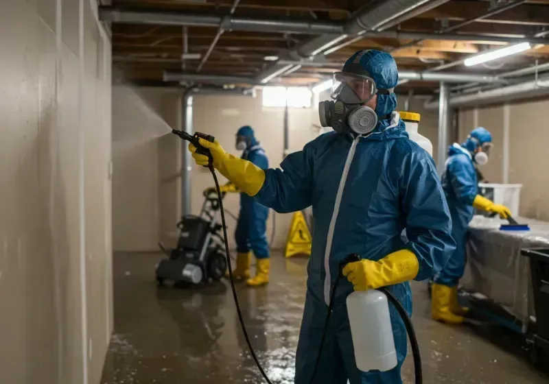 Basement Sanitization and Antimicrobial Treatment process in Canton Valley, CT